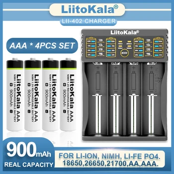 Liitokala Lii-402 Carregador de 1,2 V AA 2500mAh AAA 900mAh Ni-MH Bateria Recarregável Temperatura de Arma de Controle Remoto de Rato de Brinquedo