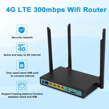 Lte 4G Modem Roteador sem Fio Wifi 300Mbps QCA9531 Chip SIM Card Slot de Alto Ganho de 5dBi Antena onidirecional WE2416