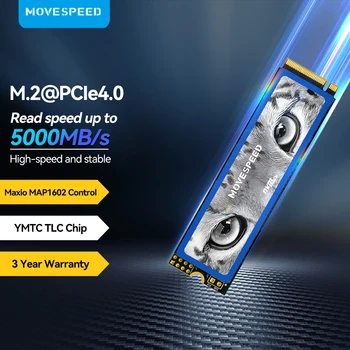 MOVESPEED SSD NVMe M2 2280 5000MB/s 4 TB 2 TB 1 TB Interna de Disco Rígido de Estado Sólido M. 2 PCIe 4.0 Unidade SSD para PS5 PC Portátil