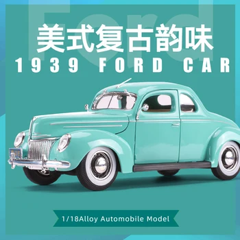 Maisto 1:18 1939 Ford Coupe de Luxo Carro Clássico Cupê de carro de simulação de liga de modelo de carro Coletar presentes de brinquedo