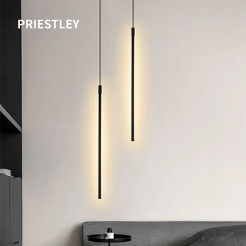 Moderna LED Faixa Preta Pingente Luzes de Teto Droplight Para o Quarto de Cabeceira, Sala de estar, Casa de TV Decoração de Suspensão dos dispositivos Elétricos de Iluminação