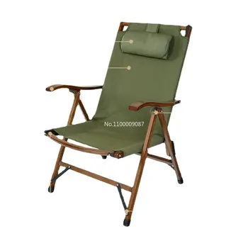 Moderno e minimalista acampamento ao ar livre portátil cadeira de madeira maciça, piquenique exterior dobrável cadeira ao ar livre cadeiras para pequenos espaços de playa