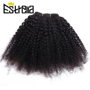 Mongol Afro Kinky Curly Cabelo Feixes de 8-20 mm 100% do Cabelo Humano de Pacotes 1/3/4 pcs Lotes de Remy do Cabelo Tece Curto Encaracolado Cabelo
