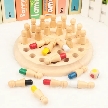 Montessori de Xadrez, Jogos de Tabuleiro para Crianças de Educação de Brinquedos para Crianças Teaser de Cérebro Brinquedos de Madeira jogo de Memória Jogo de Xadrez Jogo de Crianças