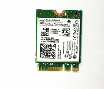 Novo Wireles Cartão Para Intel Dual Band AC 3165 3165NGW NGFF 802.11 ac wi-Fi Bluetooth 4.0 Para LENOVO E460 E560 Yoga700 00JT497