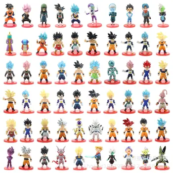 O Anime Dragon Ball Z, Goku Kakarotto Vegeta, Trunks Majin Buu Ouro Vegeta Super Saiyajin PVC Figuras de Ação, Modelo de Brinquedos Presentes