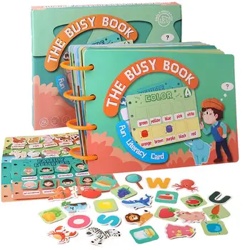 Ocupado Livro Para Crianças De 20 Páginas Montessori Brinquedos Ocupado Livro Para Crianças Montessori Brinquedos Para Idades De 3 Crianças Autisms Sensorial