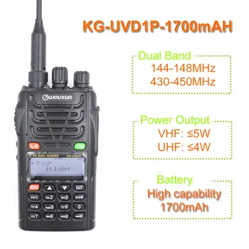Original de rádio portátil WOUXUN KG-UVD1P Dual Band Dual Display VHF & UHF rádio de Duas vias Wouxun KG-UVD1P WALKIE TALKIE venda Quente