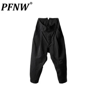 PFNW Nicho Darkwear Japonês Retro Desconstrução Estilo de Linho Primavera-Verão da Nova Chique da Maré, masculina Casual Calças Punk Tendência 12A4868