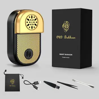 Pequeno árabe Queimador de Incenso OUD Bakhoor Queimador Conjunto Difusor de Aroma Gravador para o Ramadã Presente
