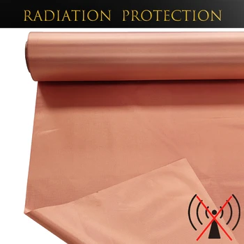 Rolou Condutora Pano de Manta Anti-radiação EMF-EMI Material de Protecção de Bloqueio do RFID/RF Cobre Puro Tecido Blindagem de Sinal wi-Fi