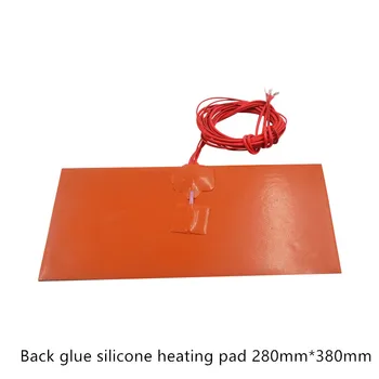 Silicone almofada de aquecimento do aquecedor 280mmx380mm para impressora 3d de calor cama 1pcs