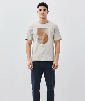 V8291 - Verão novos homens de camisa de manga curta T-shirt de moda norte-Americano, impresso em torno do pescoço T-shirt