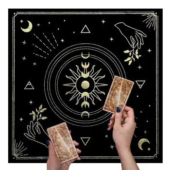 Veludo De Cartão De Tarô Toalha De Mesa Adivinhação Altar Pano De Tabuleiro De Jogo De Fortuna Astrologia Oracle Cartão De Almofada