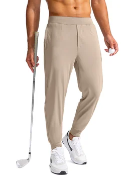 Vestuário de golfe de Primavera e Outono Homens Confortável Elástico de Pelúcia Calças Térmicas Esportes ao ar livre Moda Casual Calças Retas
