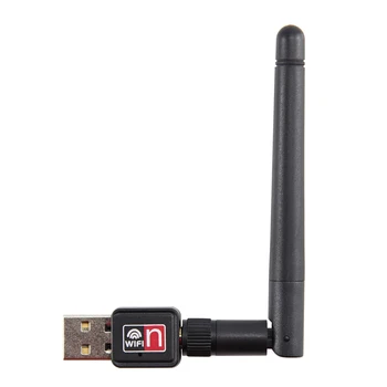 WiFi Placa de Rede sem Fio USB 2.0 150M 802.11 b/g/n, Placa de rede local com giratório Antena para PC Portátil Mini Dongle Wi-fi