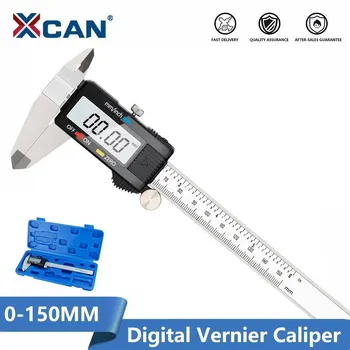 XCAN Pinça 0-100mm 0-150mm LCD Digital Pinça de Instrumentos de Medição, Medidor de Micrômetro de Aço Inoxidável Vernier Caliper