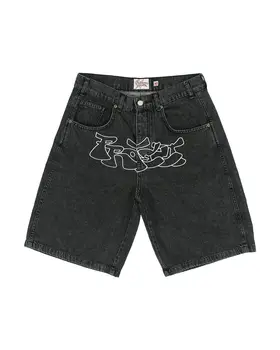 Y2k quente, explosivo shorts hip hop shorts jeans para homens e mulheres no verão de Harajuku fashion punk rock Gótico shorts street wear