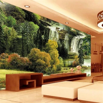 beibehang 3d árvore verde de TV da Europa pano de fundo papel de parede sala quarto murais papel de parede, a foto de papel de parede