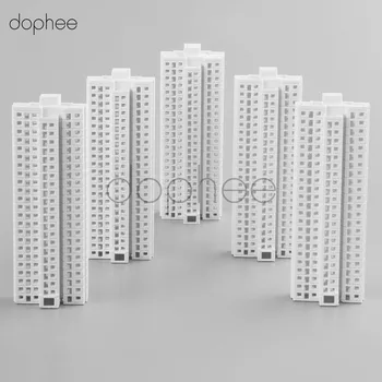 dophee 5pcs de Plástico Branco, 1:500 de Altura, a construção de modelos de Arquitetura de Construção DIY 3D 72mm 95mm