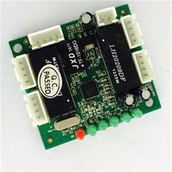 mini projeto do módulo de switch ethernet da placa de circuito para ethernet módulo switch 10/100mbps 5/8 porta PCBA da placa do OEM da placa-Mãe