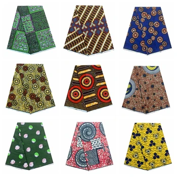 tecido africano de cera de impressão algodão 2023 alta qualidade ancara tecido africano real, cera de impressão para o vestido de costura, material 100% algodão