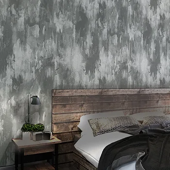 vintage industrial cimento cinzento papel de parede simples mosqueada sólido não-tecido de papel de parede hotel loja de roupas office